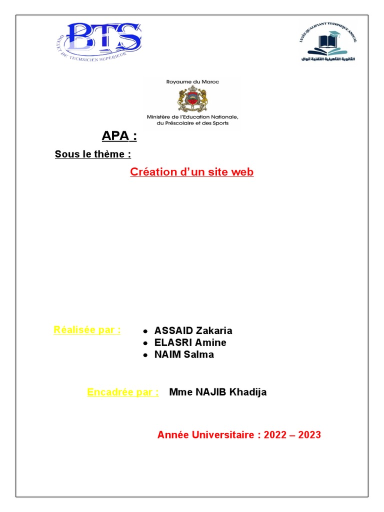 Dossier Apa 95 – Dossier Apa 95 À Imprimer – TBPNUG