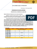 Comunicado Nº010 PPFF (Variación Horario)