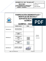 Fabricación Desmontaje y Montaje de Racks y Soporte de Planta Química