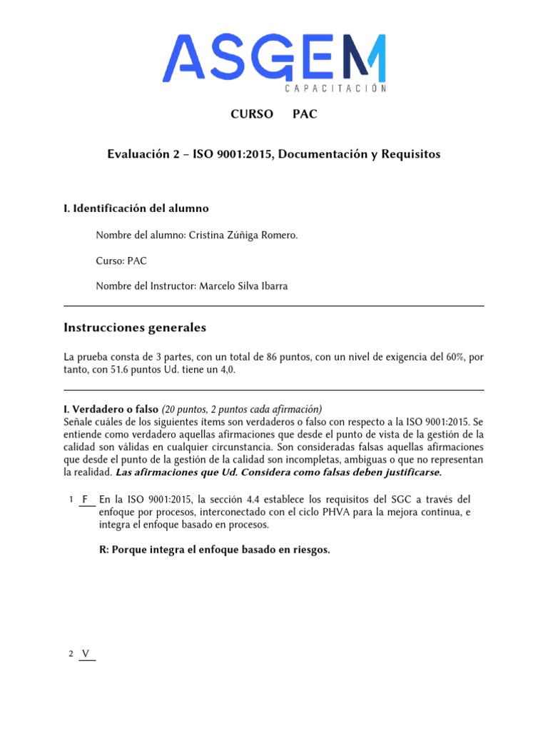Requisitos de ISO 9001:2015 y SGC | PDF | Calidad (comercial ...