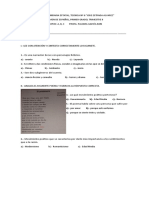 Examen Primer y Segundo Grado Segundo Trimestre