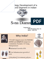 Current Scenario of Daimond market in india, and create a new brand.