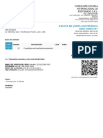 Boleta de Venta Electrónica B001-00001787: Conciliare Escuela Internacional de Postgrado S.R.L