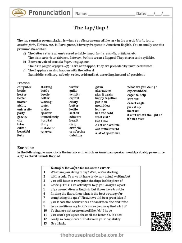 Understanding the Flap T Sound | PDF | English Language | Linguistics