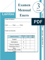 3er Grado - Examen Mensual Enero (2021-2022)