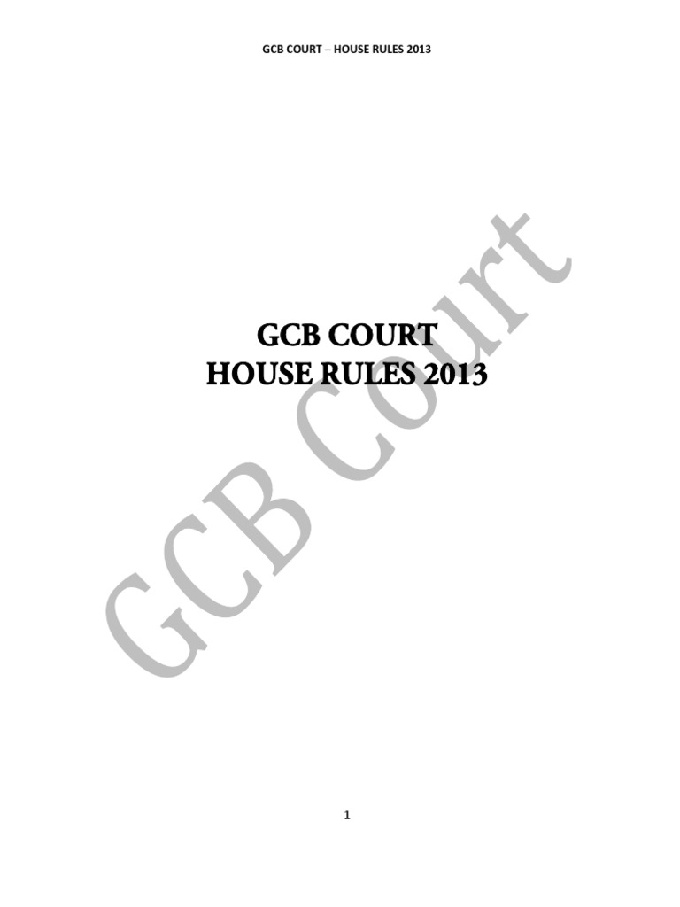 House Rules Sample PDF Indemnity Insurance