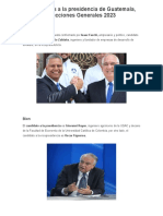 Candidatos A La Presidencia de Guatemala 2023