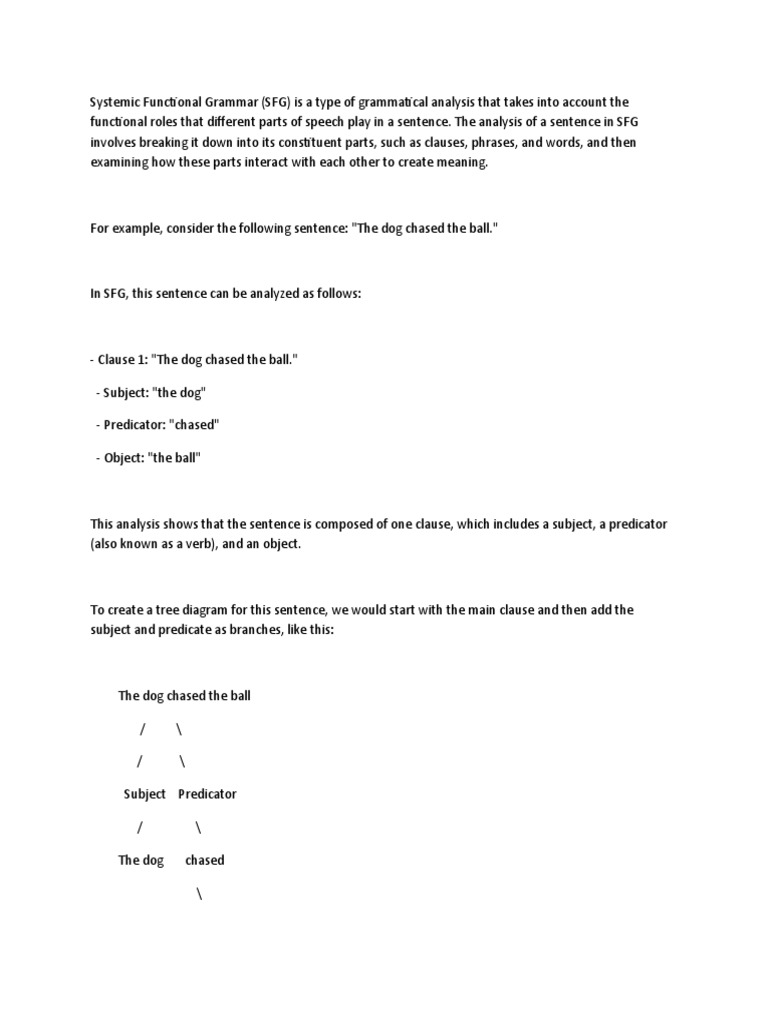Systemic Functional Grammar | PDF