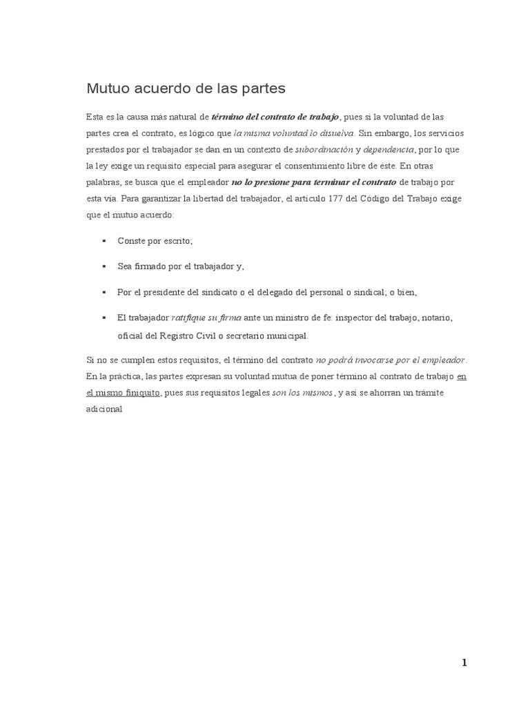 Modelo De Carta De Mutuo Acuerdo Laboral En Panama Noticias Modelocarta ...