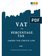 VAT and Percentage Tax Under The CREATE LAW