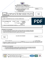 Application Form For ELEMENTARY