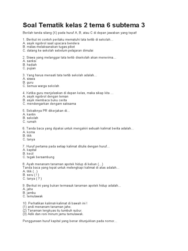 Mari Kita Siapkan Diri untuk Tema 6 Subtema 3!