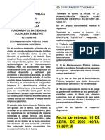 Actividad 3 La Administracion Publica Como Ciencia Cientifica Barranquilla 2023