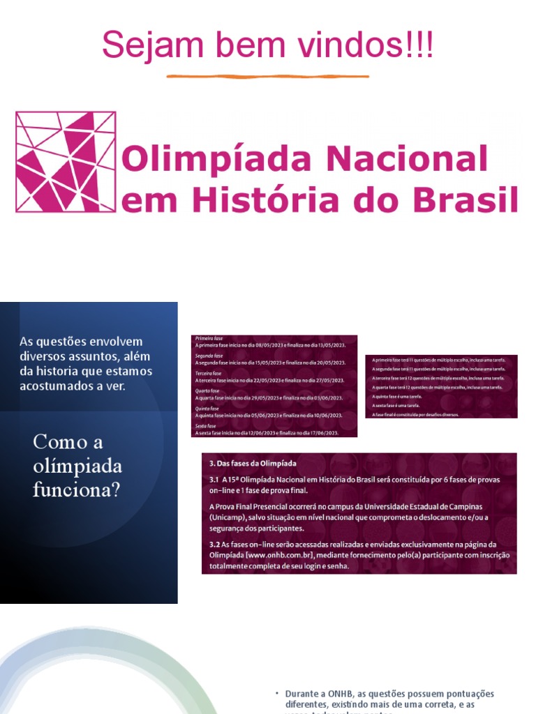Apresentação ONHB | PDF | Carreira e Crescimento | Artes Linguísticas e ...