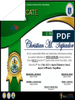 CERTIFICATE OF RECOGNITION Christian