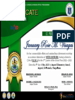 CERTIFICATE OF RECOGNITION January