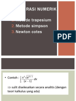 Kuliah 10 & 11 (Integrasi Numerik)