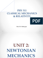 PHY 311 Classical Mechanics & Relativity: Miss D.D. Muhuyupe