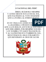 Himno Nacional Del Perú