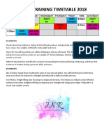 Group Timetable 2018