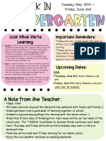 Kindergarten Newsletter 6-2-23