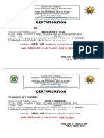 Latest Covid Cert