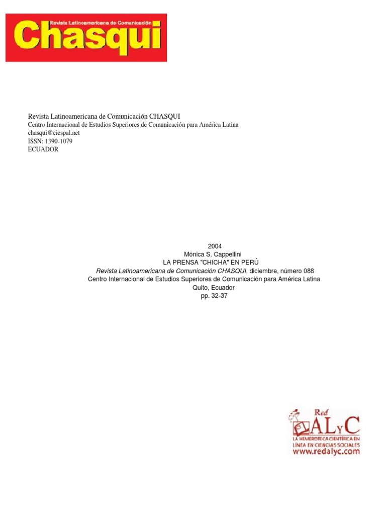 La Prensa Chicha en El Per Publishing Lima