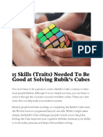 15 Skills Rubiks Cube