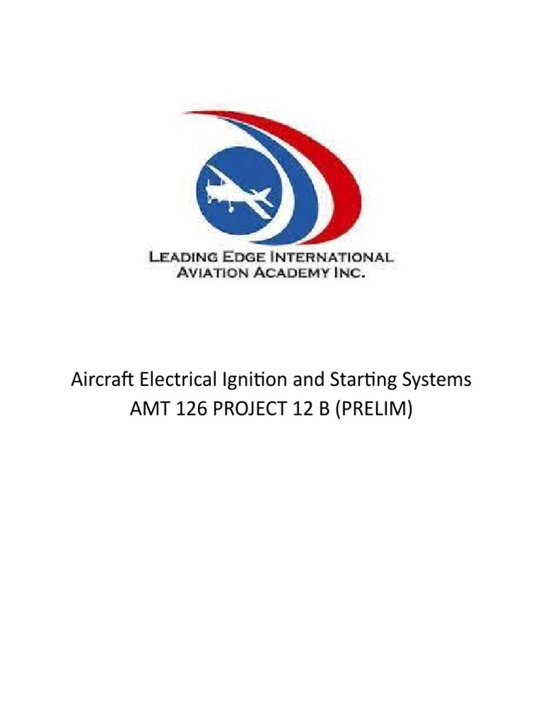Aircraft Electrical Ignition and Starting Systems PROJECT 12 B PDF