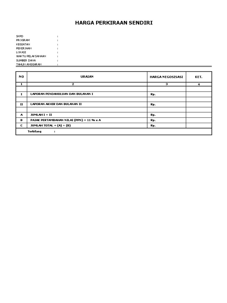 RAB Perencanaan RKB SD 2023 | PDF