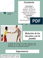 Relación Entre Docentes y Familia