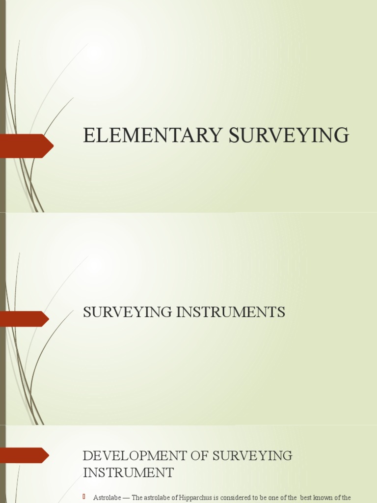 Evolution of Surveying Instruments | PDF | Surveying | Metrology