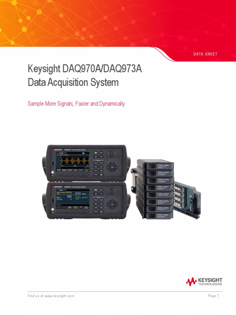 Manual DAQ970ADAQ973A Eng Tds PDF Data Acquisition Thermocouple