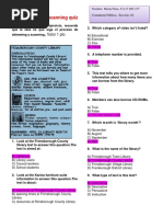 ACTIVIDAD #1 Skimming and Scanning Activity, .