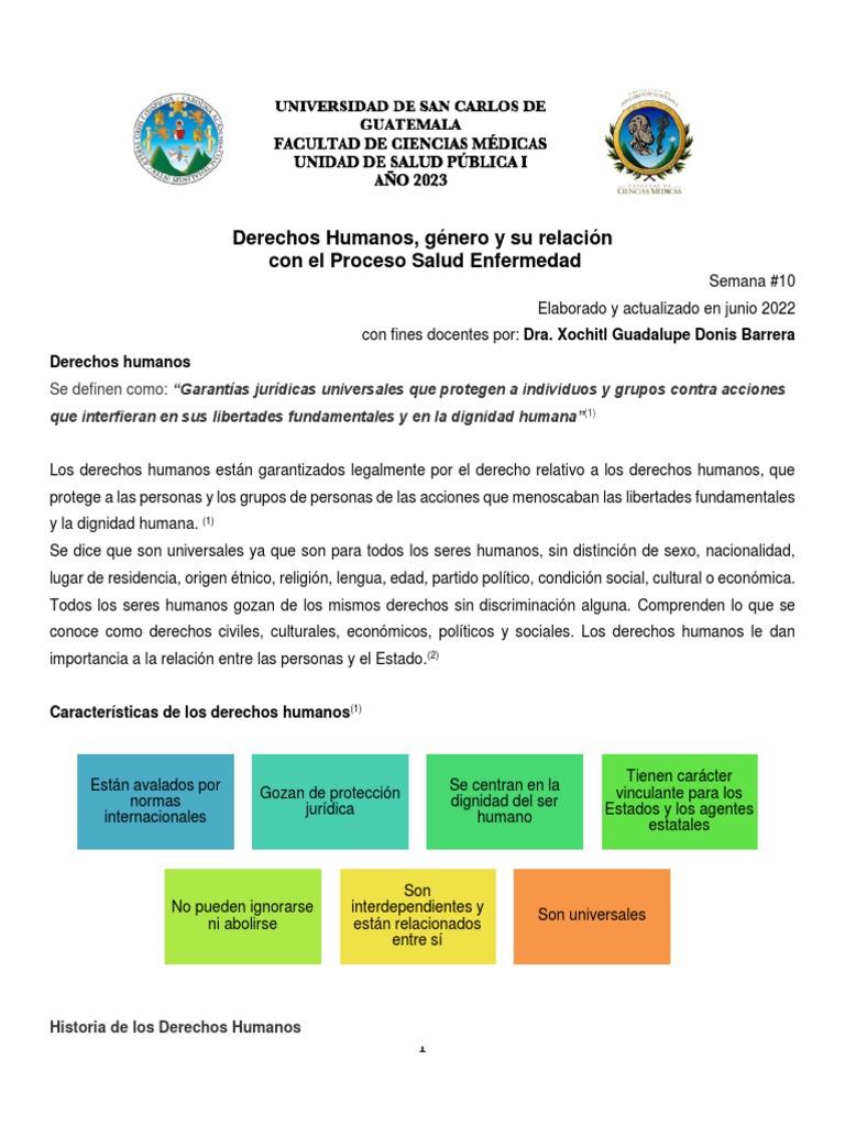 Derechos Humanos y Salud: Un Vínculo Esencial | PDF | Estudios de ...