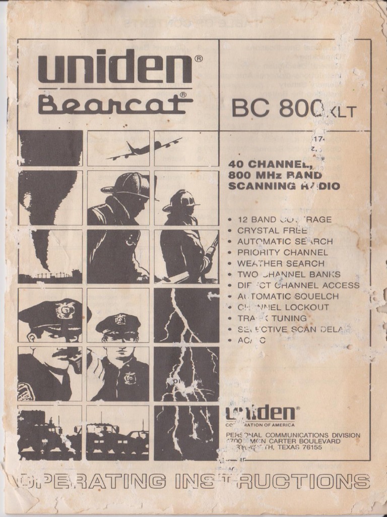 BEARCAT BC950XLT SCANNER MANUAL PDF visual data 7