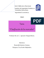 Tarea. Clasificación de Los Mercados