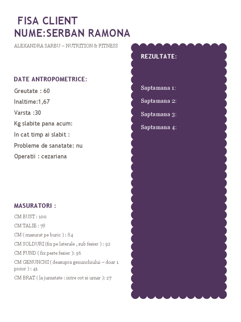 Fisa Client 1 | PDF