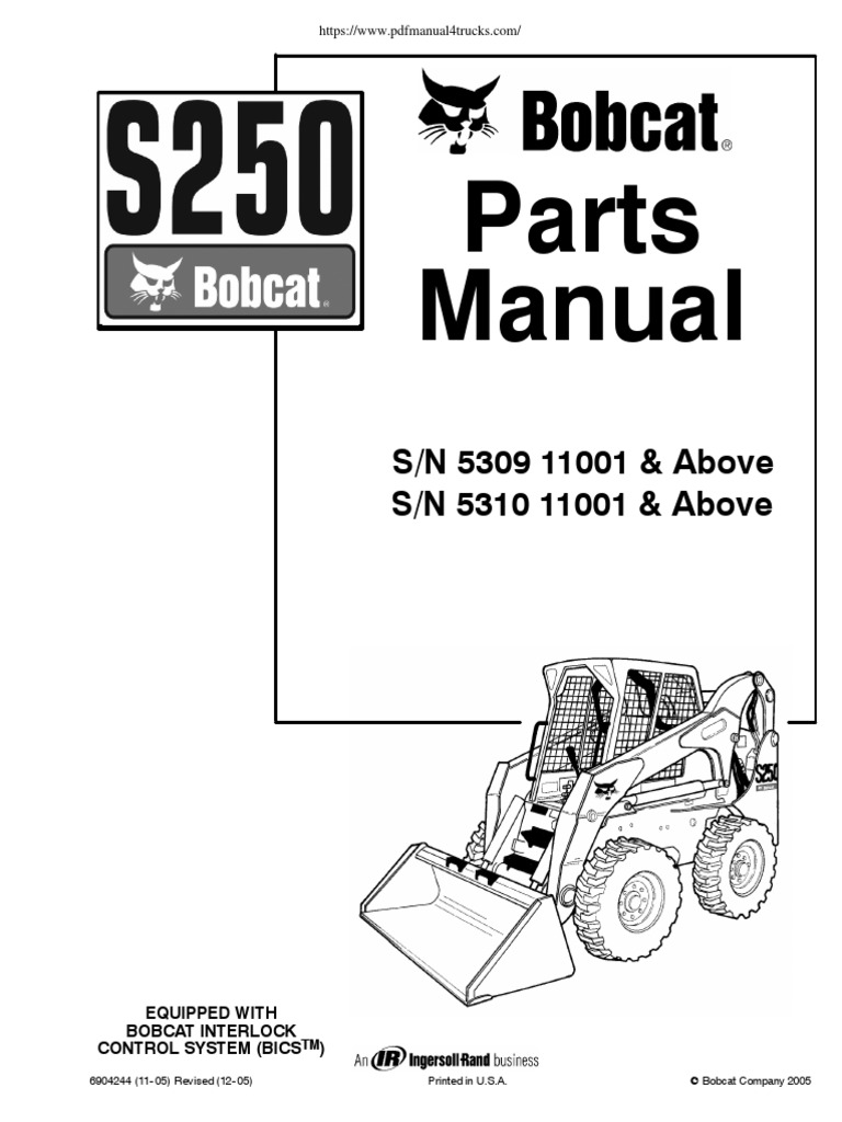 Passend Für Bobcat S250 Decal Kit Skid Steer