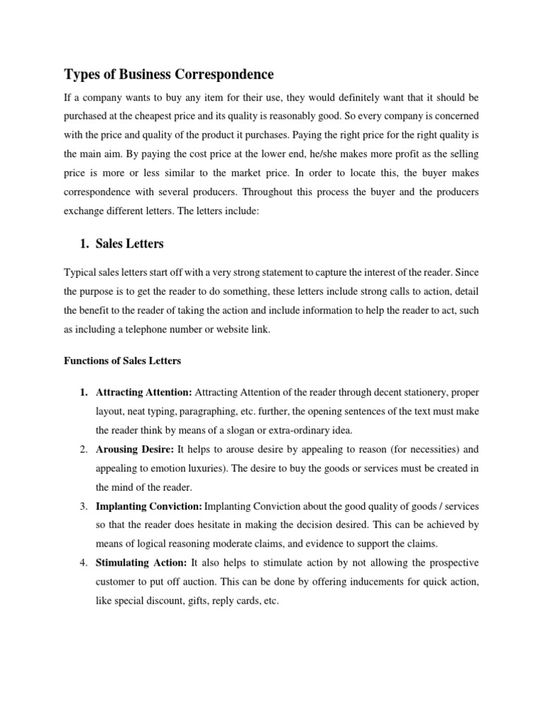 Business Communication Handout PDF Résumé Sales