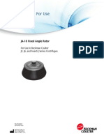 Instructions For Use: JA-18 Fixed Angle Rotor