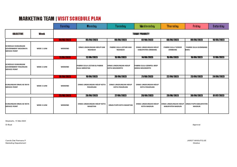Visit Schedule Gonvernment | PDF