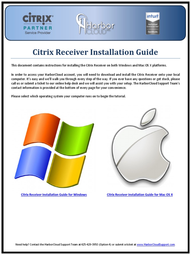 Harborcloud citrix receiver installation guide pdf microsoft