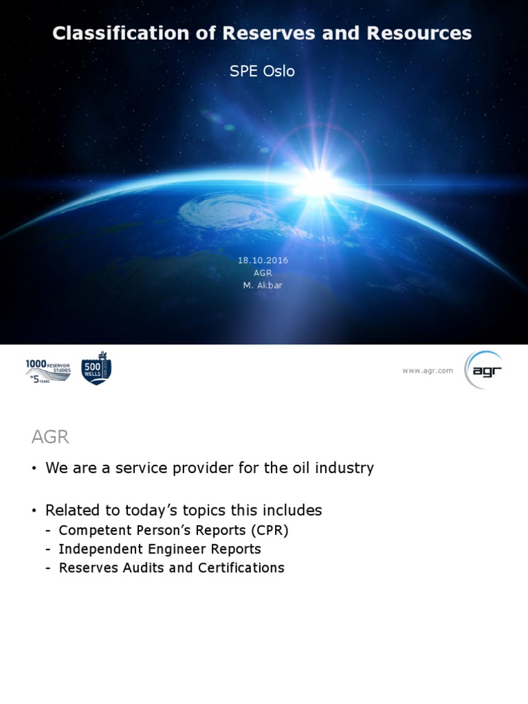 Classification Of Reserves And Resources Pdf Hydrocarbons Petroleum