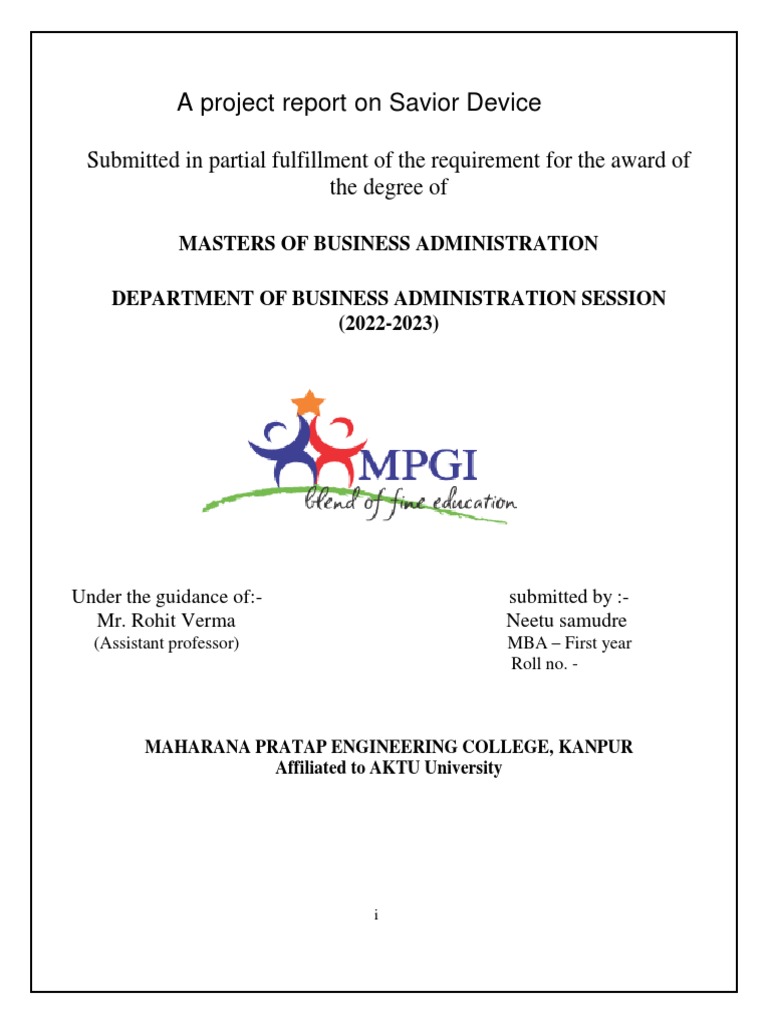 MBA Project: Savior Device Analysis | PDF | Traffic Collision | Road