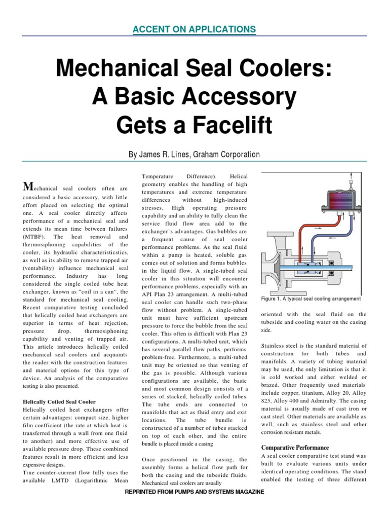 Mechanical Seal Cooler PDF