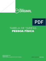 Banco Original - Tabela - Tarifas - PF - Combinadas - Atualizada