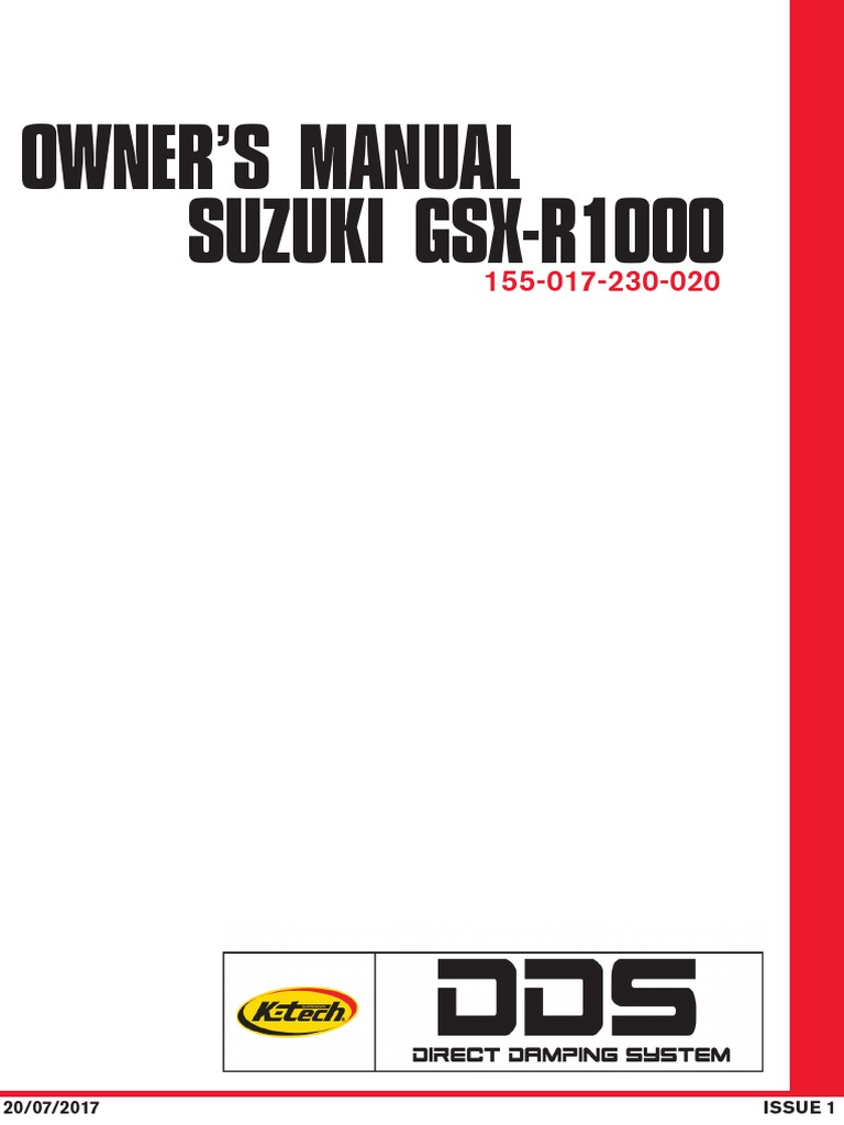 GSX-R1000 Fork Adjustment Manual | PDF