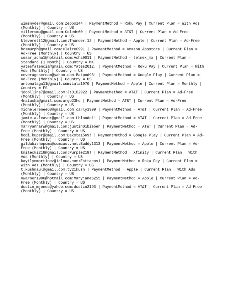 20x HBOMax Accounts PDF