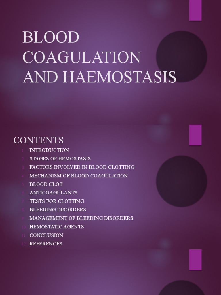 BLOOD COAGULATION AND HAEMOSTASIS PDF Coagulation Platelet